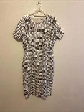 Black & White Geometric Midi Dress